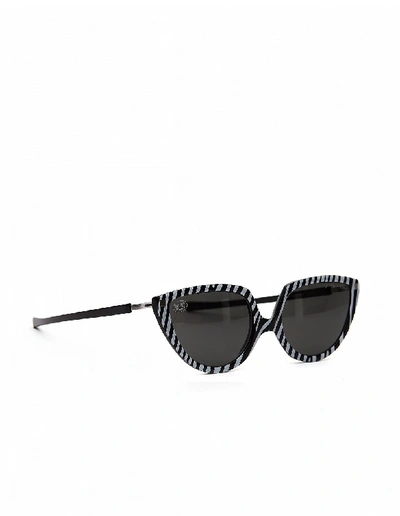 Shop Mykita Zebra  + Martine Rose «sos» Sunglasses In White