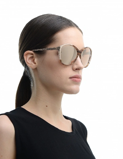 Shop Linda Farrow Luxe Sunglasses In Golden