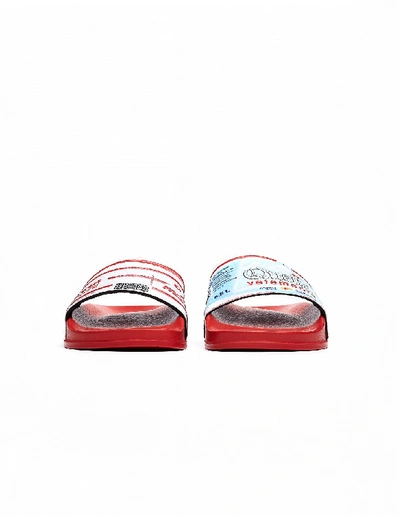 Vetements Multi-print Slides In Red