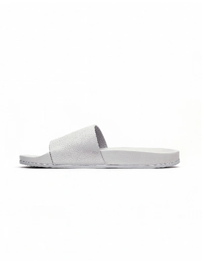 Shop Vetements Grey Leather Flip-flops