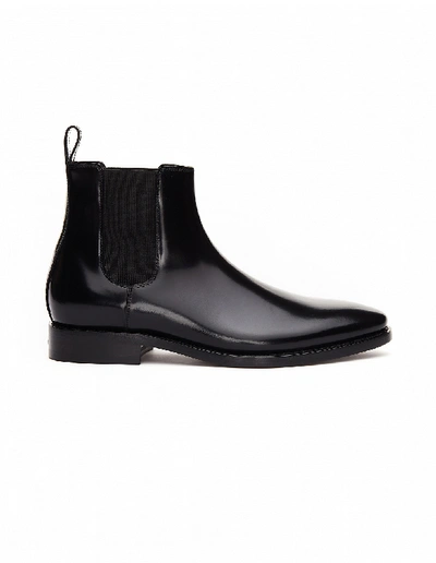 Shop Balenciaga Black Leather Chelsea Boots