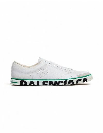 Shop Balenciaga White Leather Match Sneakers