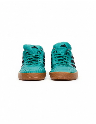 Shop Gosha Rubchinskiy 'copa Super' Green Leather Sneakers