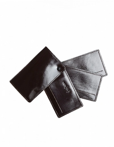 Shop Yohji Yamamoto Polished Leather Cardholder In Brown