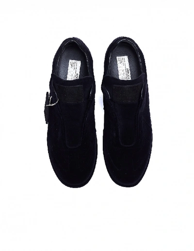 Shop Maison Margiela Black Velvet 'replica' Sneakers