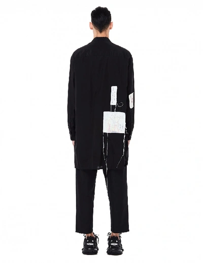 Shop Yohji Yamamoto Black Patched Shirt