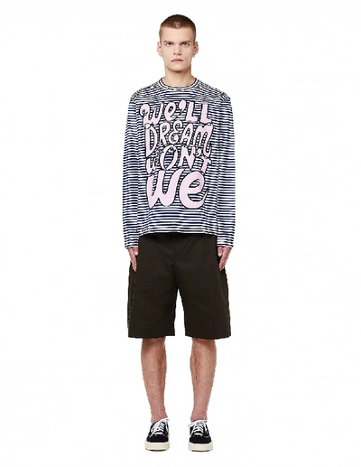 Shop Junya Watanabe Striped Printed L/s T-shirt In Multicolor