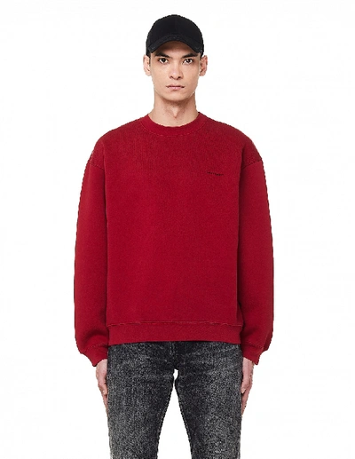 Shop Balenciaga Burgundy Cotton Sweatshirt
