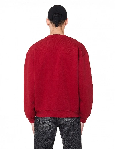 Shop Balenciaga Burgundy Cotton Sweatshirt