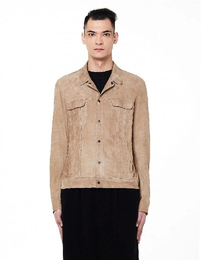 Shop Salvatore Santoro Beige Suede Jacket