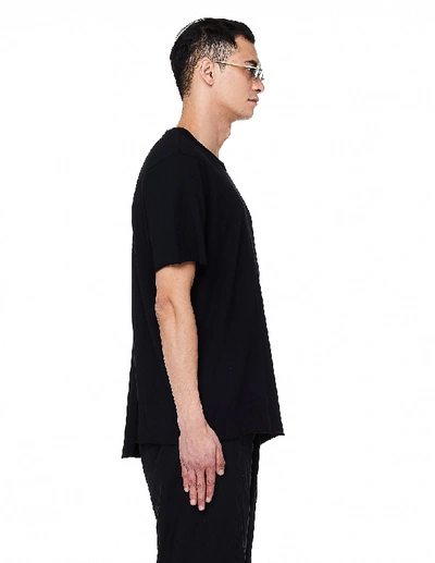 Shop Ziggy Chen Contrast Sleeve Cotton T-shirt In Black