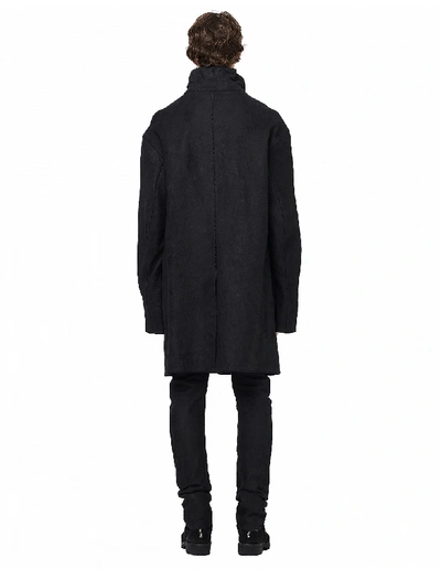 Shop Isaac Sellam Wool-lined Leather Coat In Black