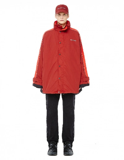 Shop Balenciaga Oversized Jacket In Red