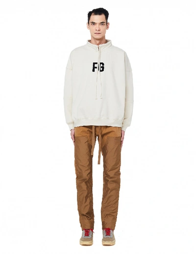 Shop Fear Of God Nylon Canvas Double Front Work Pants In Brown