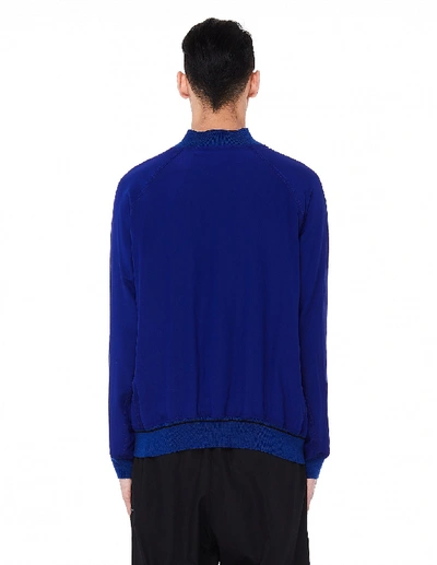 Shop Haider Ackermann Blue Silk Sweatshirt