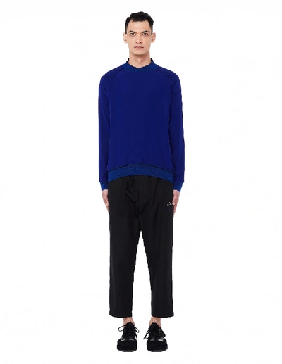 Shop Haider Ackermann Blue Silk Sweatshirt