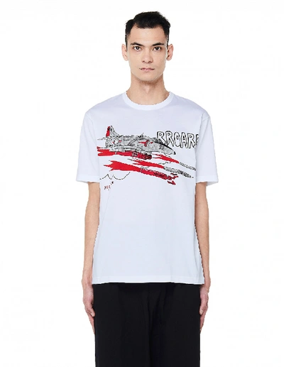 Shop Junya Watanabe White Printed Cotton T-shirt