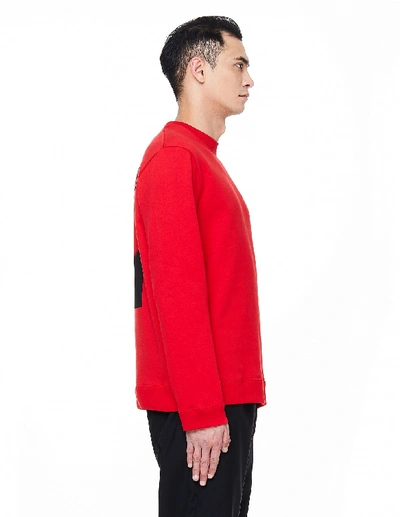 Shop Raf Simons Cotton Printed Sweatshirt In Red