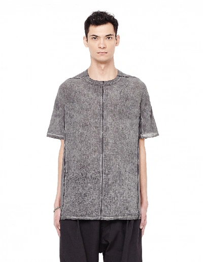 Shop Isaac Sellam Cotton And Linen T-shirt In Grey