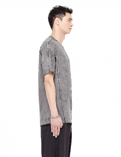 Shop Isaac Sellam Cotton And Linen T-shirt In Grey