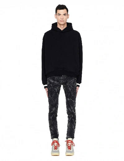 Shop Fear Of God Black Selvedge Denim Holy Water Jeans In Grey