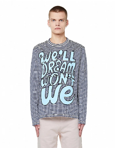 Shop Junya Watanabe Cotton Printed L/s T-shirt In Multicolor