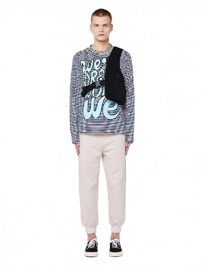 Shop Junya Watanabe Cotton Printed L/s T-shirt In Multicolor