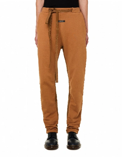 Shop Fear Of God Rust Cotton Sweatpants In Brown