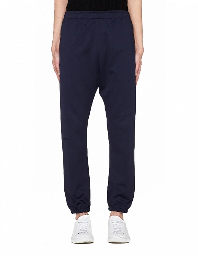 Shop Vetements Navy Blue Patched Track Pants