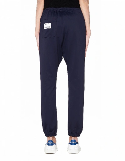 Shop Vetements Navy Blue Patched Track Pants