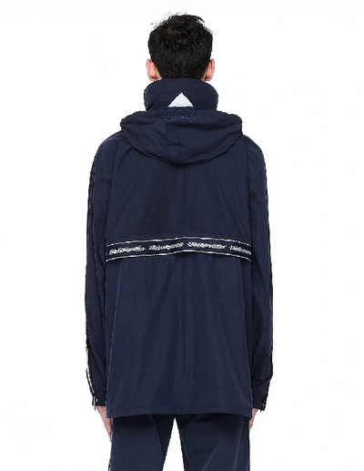 Shop Vetements Men's Blue Tape Jacket In Navy Blue