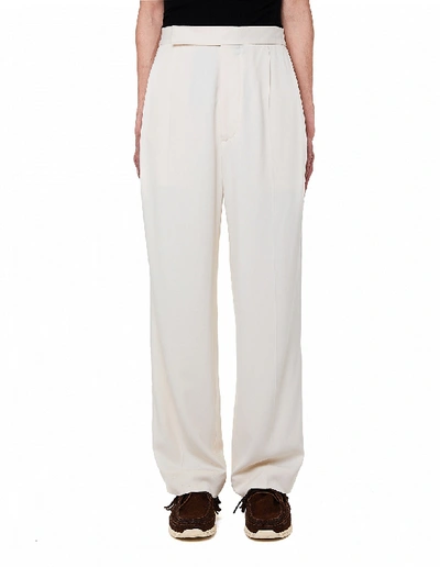 Shop Haider Ackermann Beige Rayon Trousers