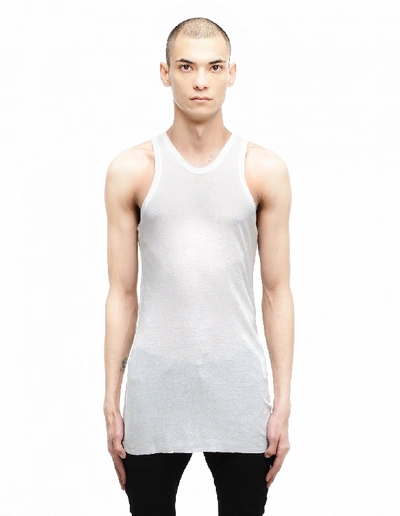 Shop Julius Cotton And Polyester Tank Top In White