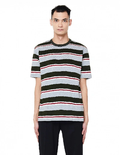Shop Junya Watanabe Striped Cotton T-shirt In Multicolor