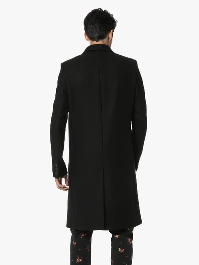 Shop Ann Demeulemeester Peak Lapel Single-breasted Coat In Black