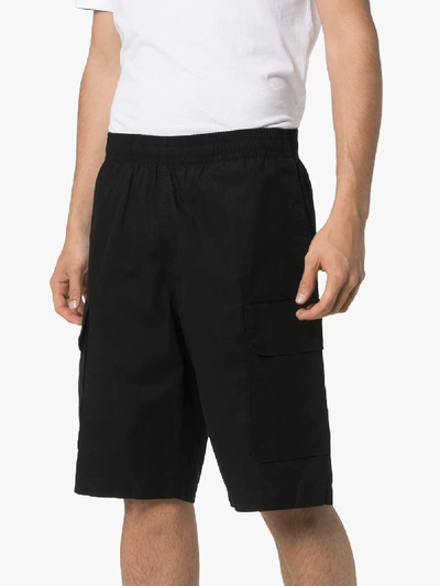 Shop Our Legacy Elasticated-waist Cargo Shorts In Black
