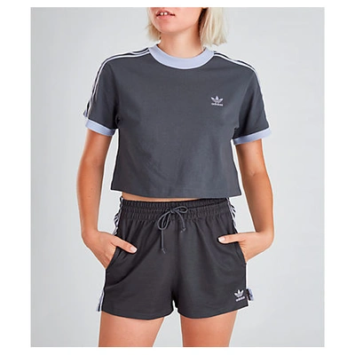 Shop Adidas Originals Adidas Women's Originals Tropicalage Crop T-shirt In Grey
