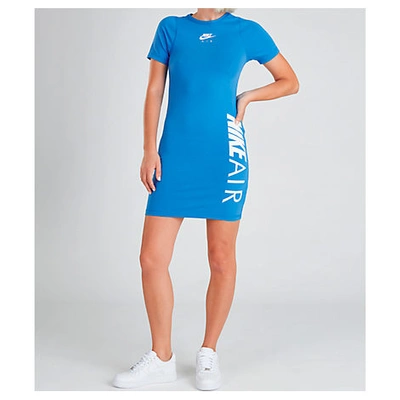 Shop Nike Women's Air Dress In Blue Size X-small Cotton/polyester/spandex