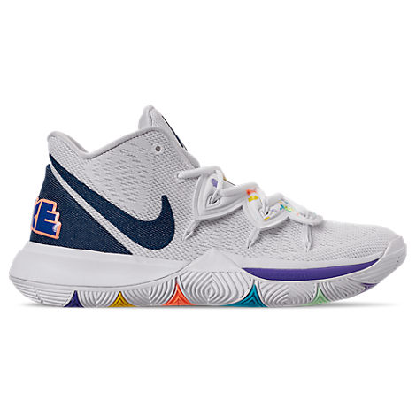 kyrie 5 white deep royal blue