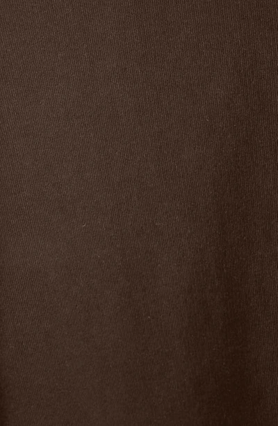 Shop Acne Studios Joghy Embossed Logo Crop Hoodie In Chocolate Brown