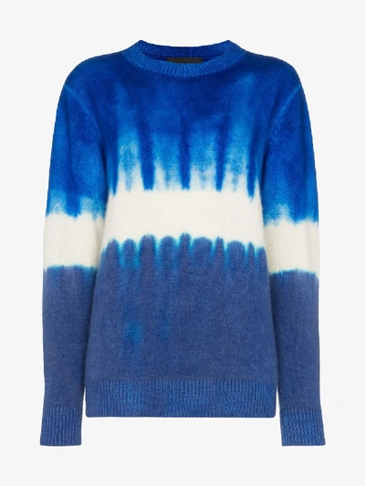 Shop The Elder Statesman Tie-dye Cashmere Sweater In Blue