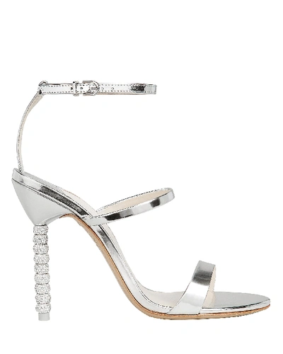 Shop Sophia Webster Rosalind Crystal Stiletto Sandals In Silver