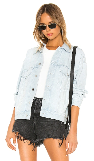 Shop Alexander Wang Game Jacket In Pale Blue