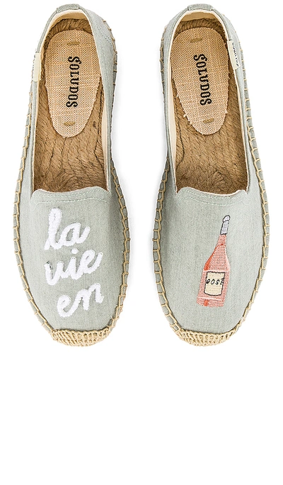 Shop Soludos La Vie En Rose Smoking Slipper In Chambray