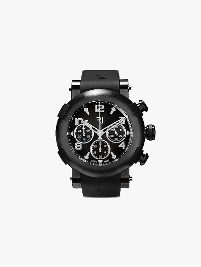 Shop Rj Watches Ceramic Arraw Marine Watch In Black