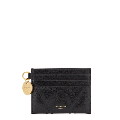 Shop Givenchy Black Matelassé Leather Card Holder