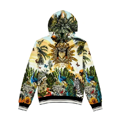 Shop Dolce & Gabbana Printed Hooded Cotton Sweatshirt