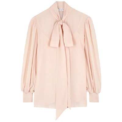 Shop Givenchy Pink Silk Chiffon Blouse