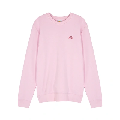 Shop Yeah Right Nyc Flirt Pink Cotton-blend Sweatshirt In Light Pink