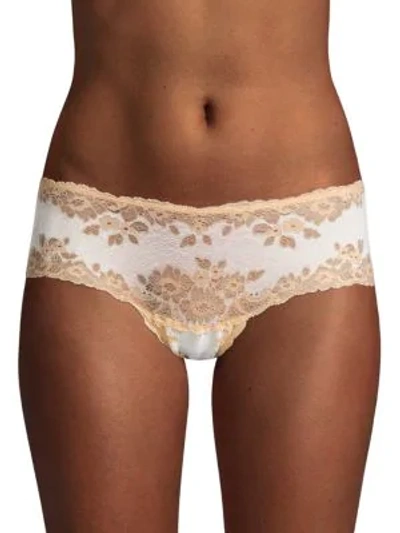 Shop Cosabella Women's Italia Seamless Lace Hotpants In Ivory